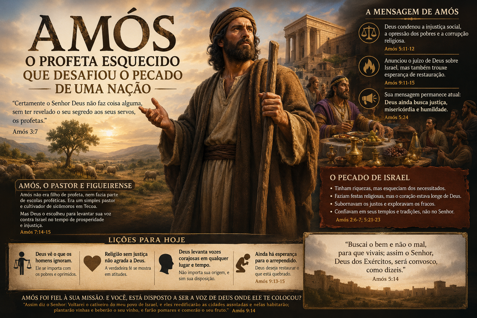 Amós: O Profeta Esquecido que Desafiou o Pecado de uma Nação