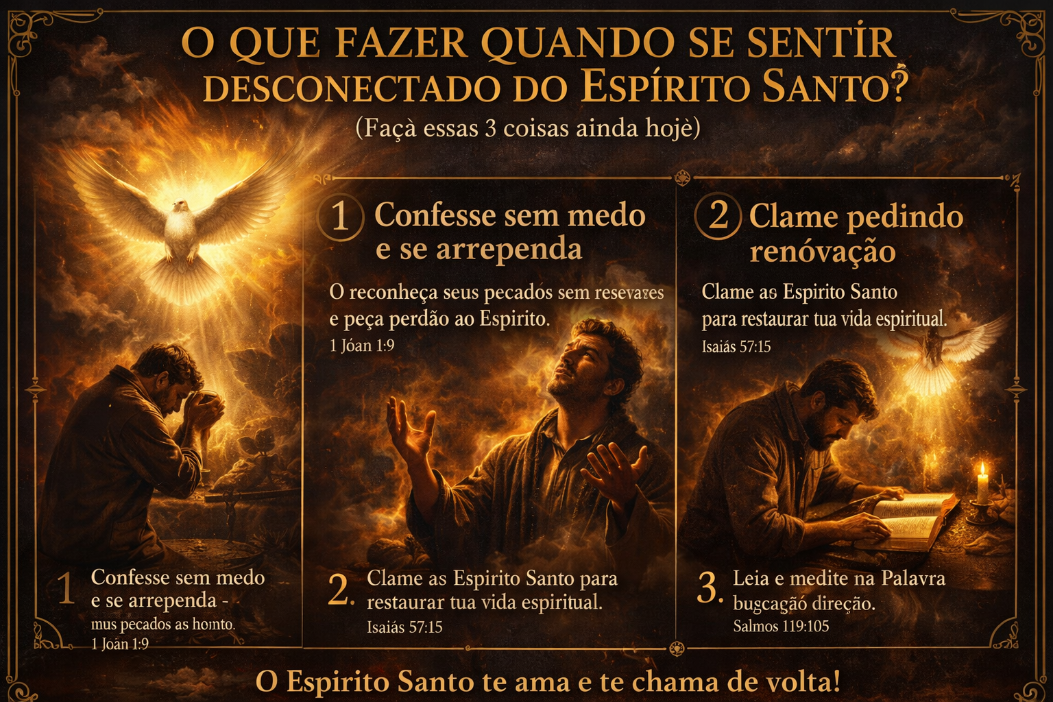 O que fazer quando se sentir desconectado do Espírito Santo? (Faça essas 3 coisas ainda hoje)
