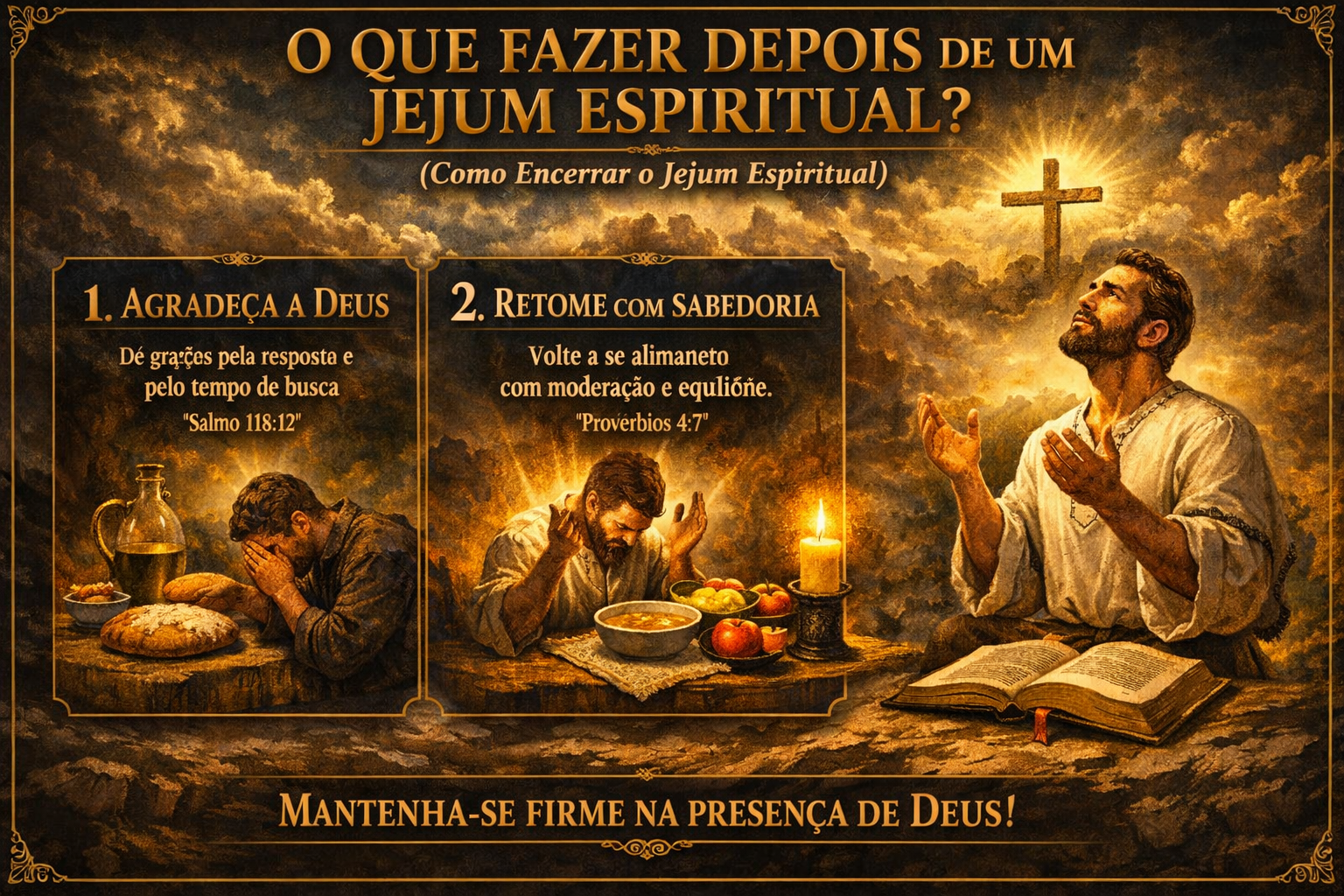 O que fazer depois de um jejum espiritual? (Como encerrar o jejum espiritual)