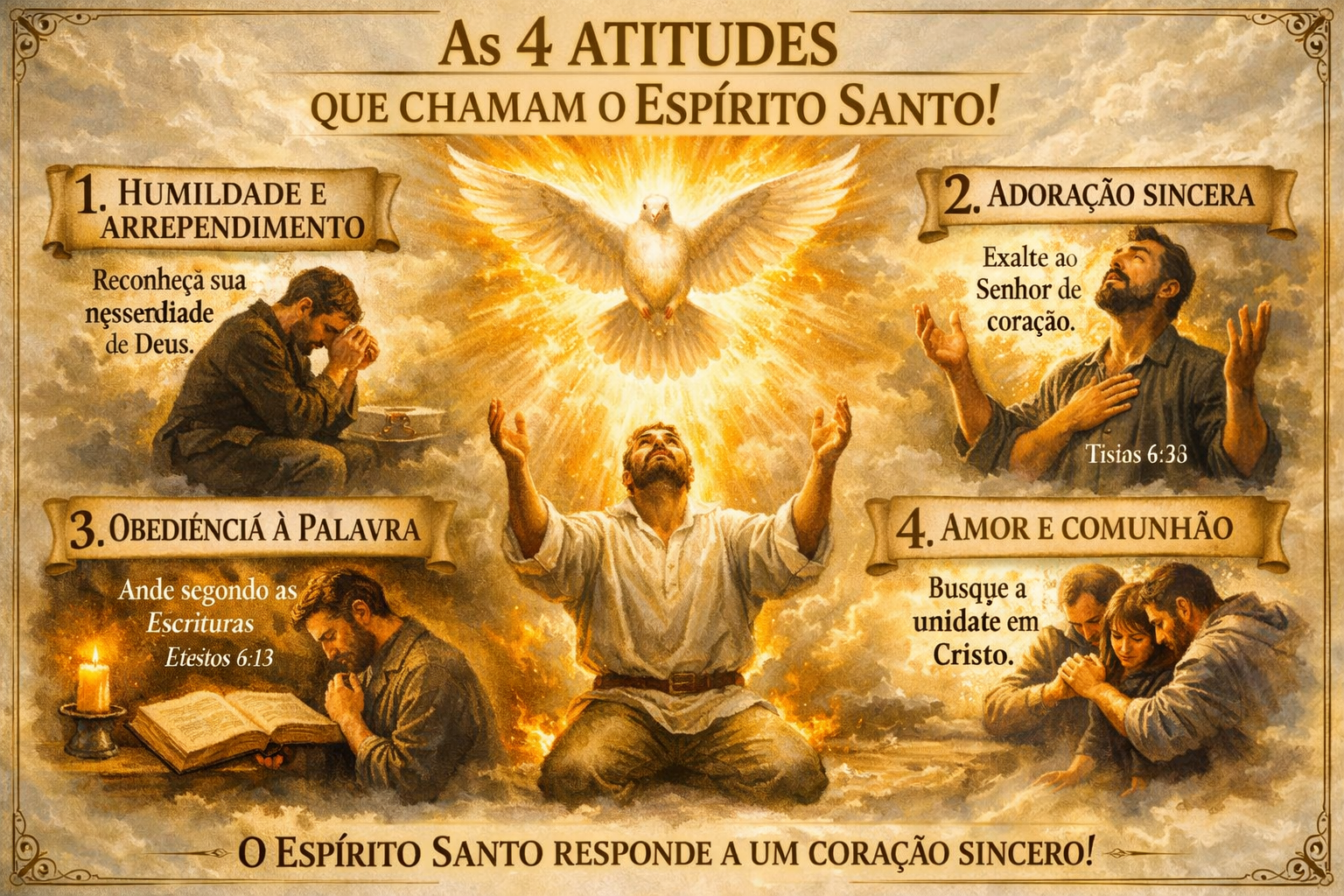 As 4 ATITUDES que chamam o Espírito Santo!