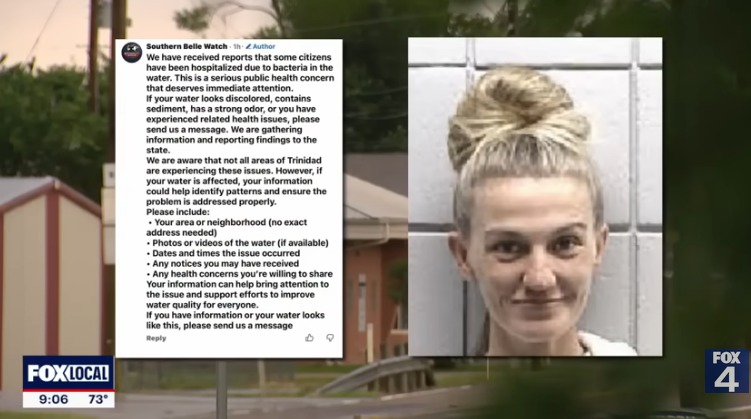 'Deus Vovó' do Texas é presa após postagem no Facebook sobre água marrom cita 'fé total' em Deus depois que o promotor arquiva o caso