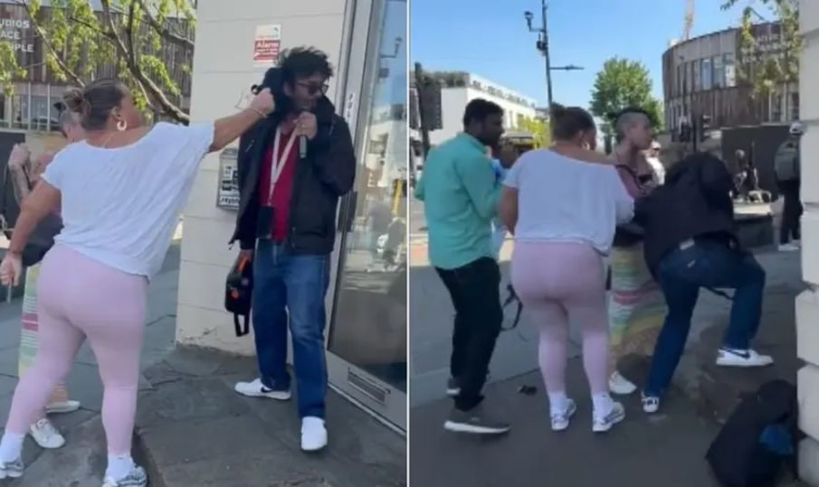 Mulher desfere socos em evangelista para impedir pregação