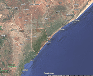 Location of Lower Juba Region, Somalia. (Map data © 2026 Google)