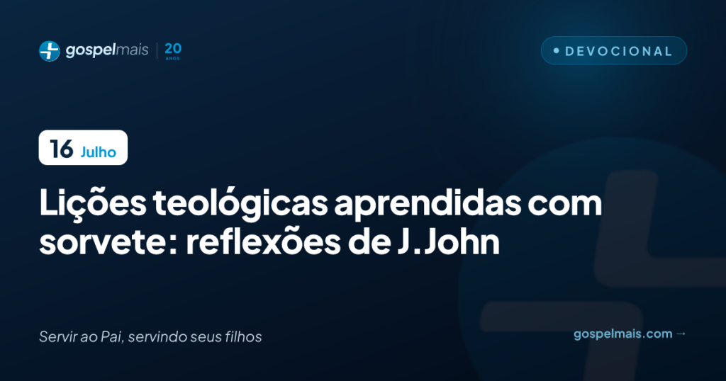 Lições teológicas aprendidas com sorvete: reflexões de J.John